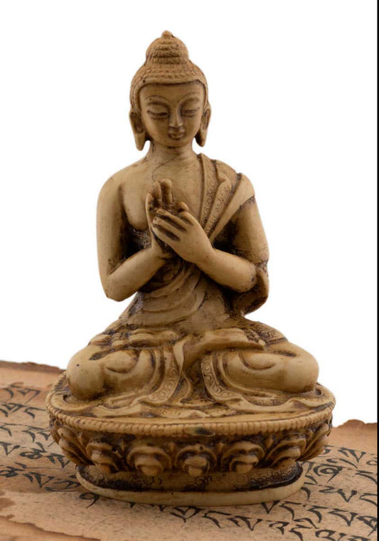 Statue Bouddha Vairocana – Statue tibétaine artisanale en résine du Népal