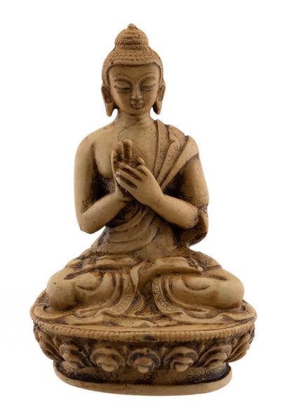 Statue Bouddha Vairocana – Statue tibétaine artisanale en résine du Népal