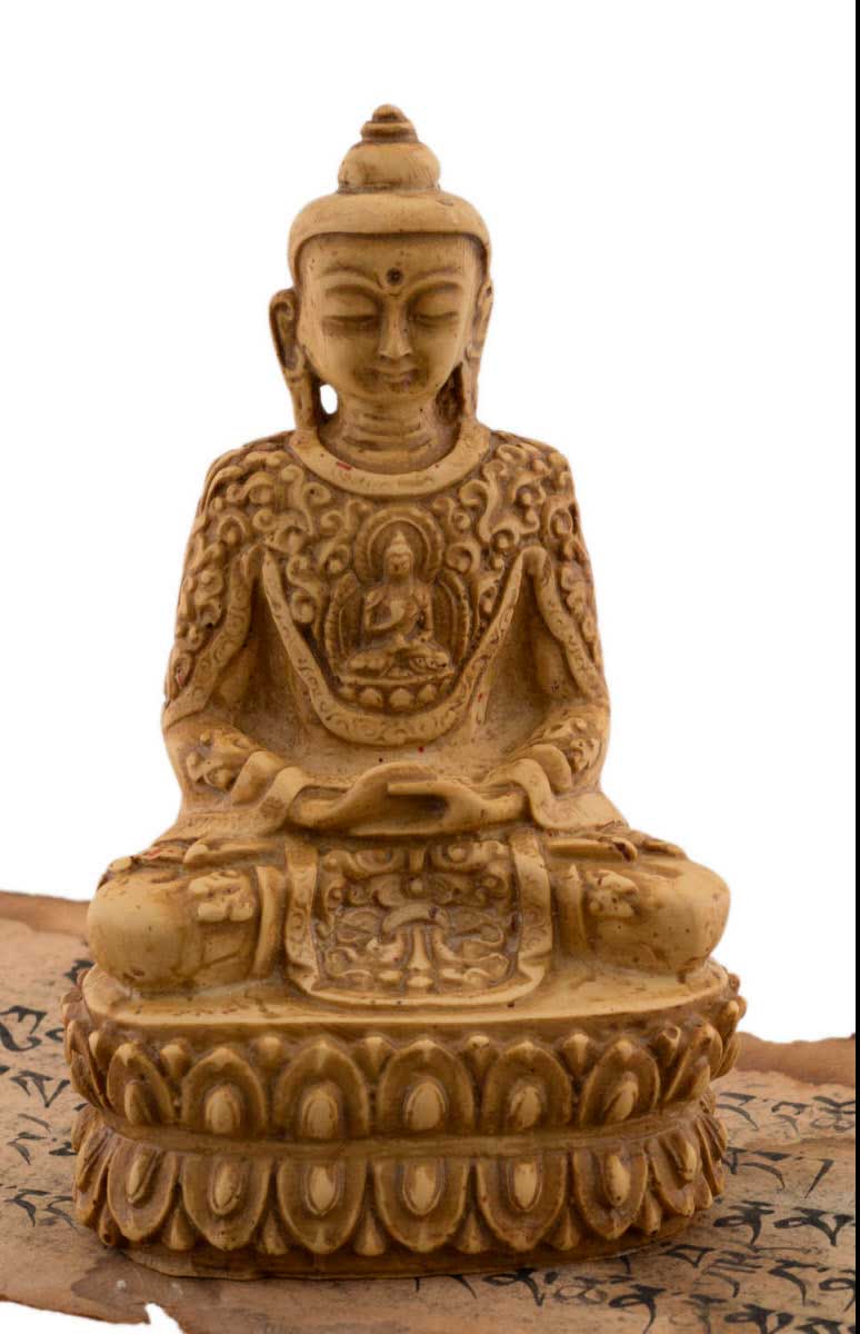 Statue Bouddha Krakucchanda en Résine – Artisanat Népalais