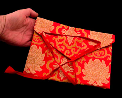 Pochette Tibétaine en Brocart – Étui pour Livre de Prières et Documents Précieux