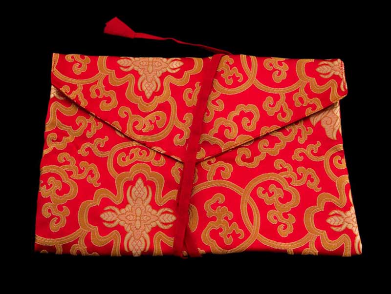 Pochette Tibétaine en Brocart – Étui pour Livre de Prières et Documents Précieux