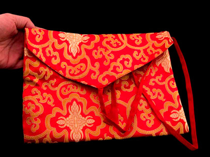 Pochette Tibétaine en Brocart – Étui pour Livre de Prières et Documents Précieux