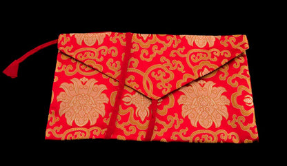Pochette Tibétaine en Brocart – Étui pour Livre de Prières et Documents Précieux