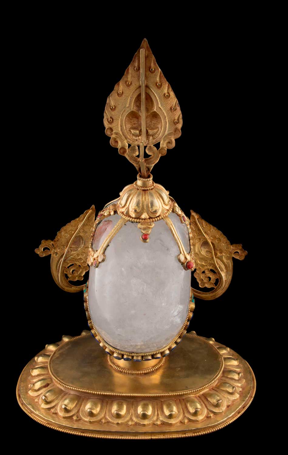 Kapala Citipati En Cristal de Roche – Grand Crâne Rituel Tibétain