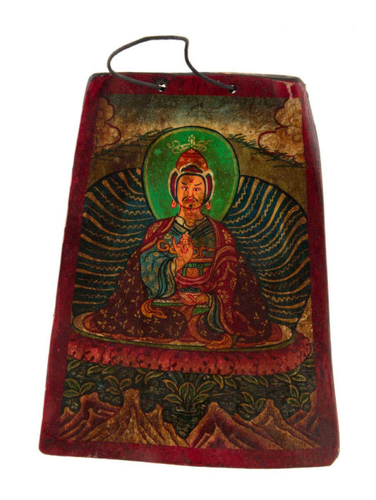 Thangka Bouddhiste Padmasambhava – Artisanat Népalais En Os De Yak