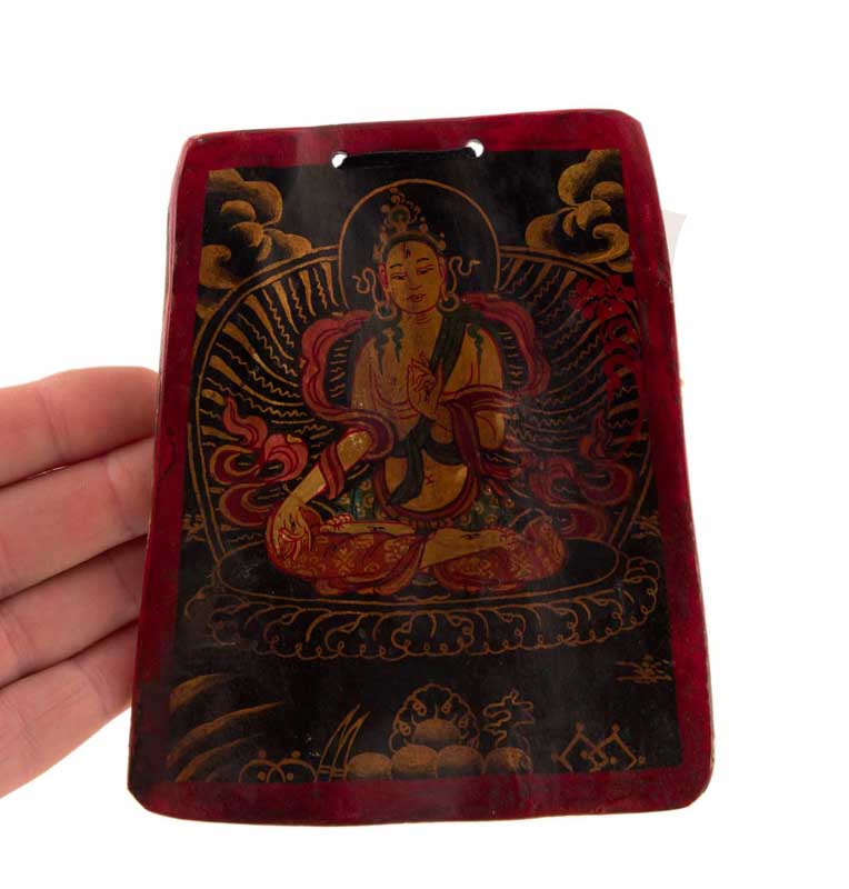 Thangka Bouddhiste Tara Blanche – Artisanat Népalais En Os De Yak
