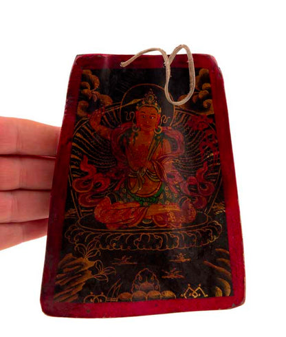 Thangka Bouddhiste Manjushri – Artisanat Népalais En Os De Yak