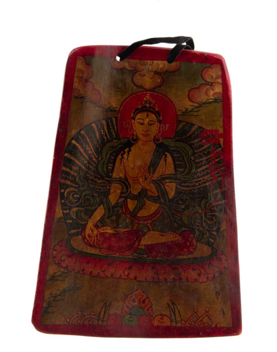 Thangka Bouddhiste Tara Blanche – Artisanat Népalais En Os De Yak