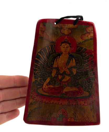 Thangka Bouddhiste Tara Blanche – Artisanat Népalais En Os De Yak