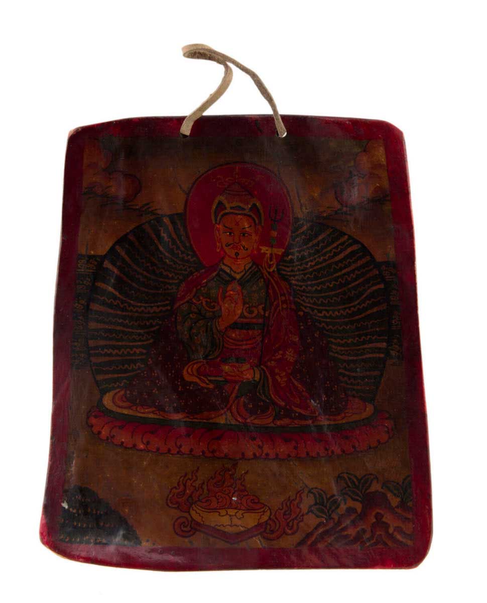 Thangka Bouddhiste Padmasambhava – Artisanat Népalais En Os De Yak