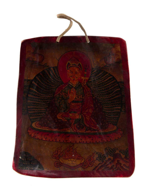 Thangka Bouddhiste Padmasambhava – Artisanat Népalais En Os De Yak