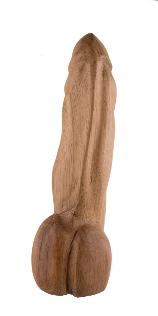 Fétiche Phallique En Bois – Sculpture Artisanale Africaine Du Cameroun