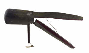 Ancien Masque Oiseau Népalais – Masque Zoomorphe Chamanique – Bois