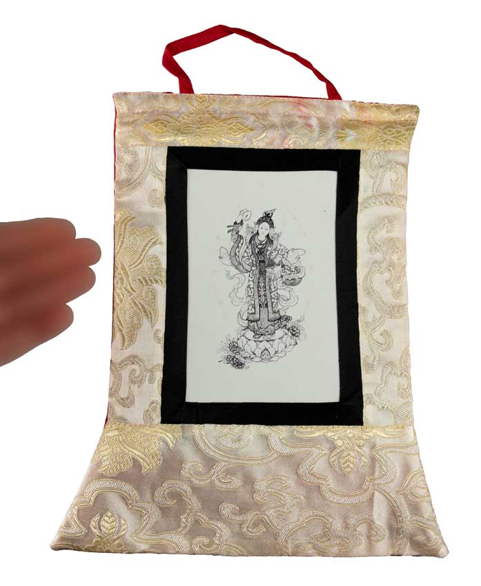Thangka Miniature Guanyin – Art Spirituel Du Népal