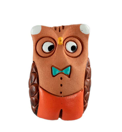 Figurine Chouette En Terre Cuite – Maillot De Bain – Artisanat De Pologne
