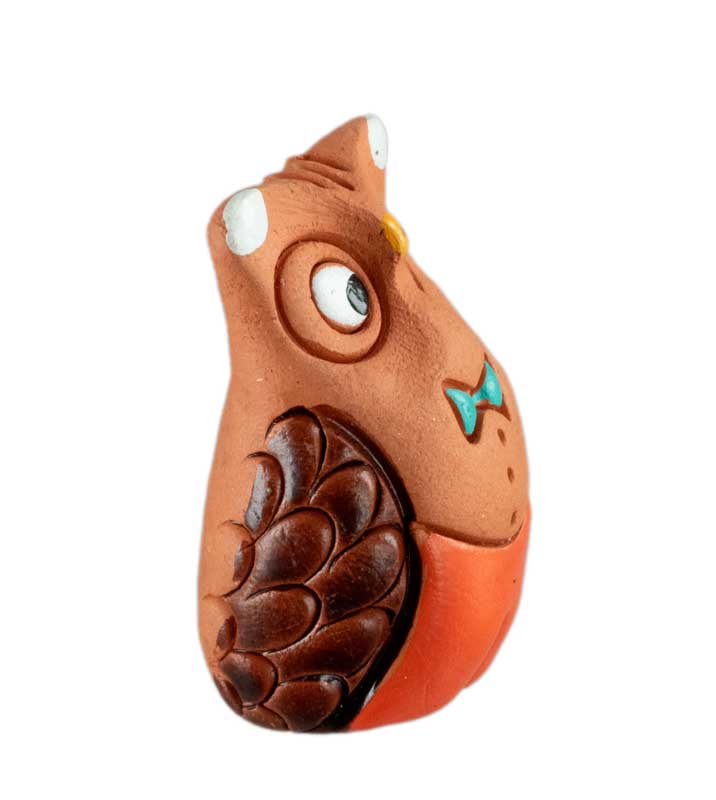 Figurine Chouette En Terre Cuite – Maillot De Bain – Artisanat De Pologne