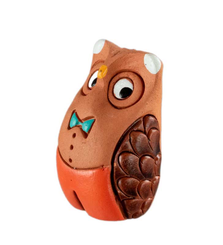 Figurine Chouette En Terre Cuite – Maillot De Bain – Artisanat De Pologne