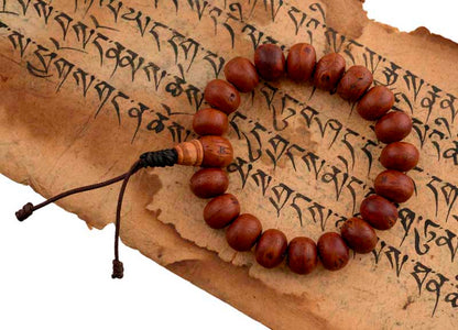 Bracelet mala tibétain Phoenix Eye Compassion – graines de Bodhi arbre de Bouddha artisanal