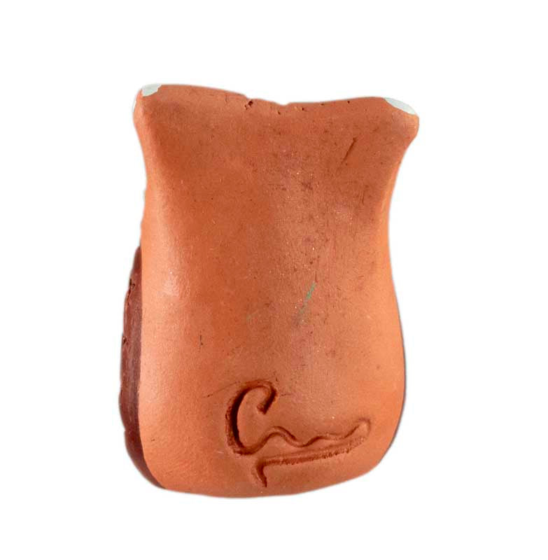 Figurine Chouette En Terre Cuite – Maillot De Bain Orange – Artisanat De Pologne