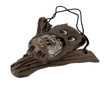 Figurine Chouette Murale En Terre Cuite – Suspension Artisanale De Pologne