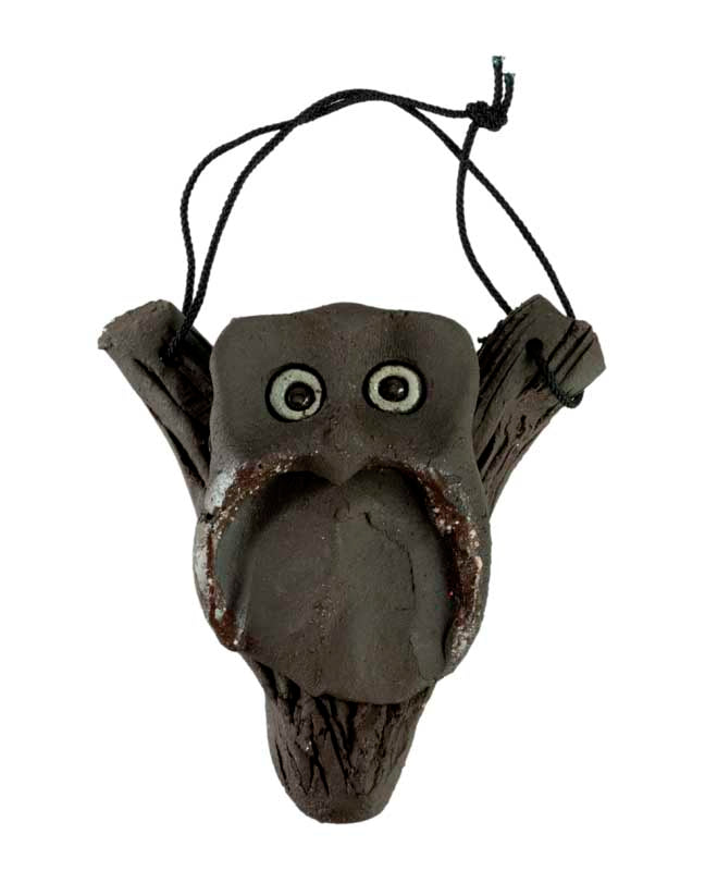 Figurine Chouette Murale En Terre Cuite – Suspension Artisanale De Pologne