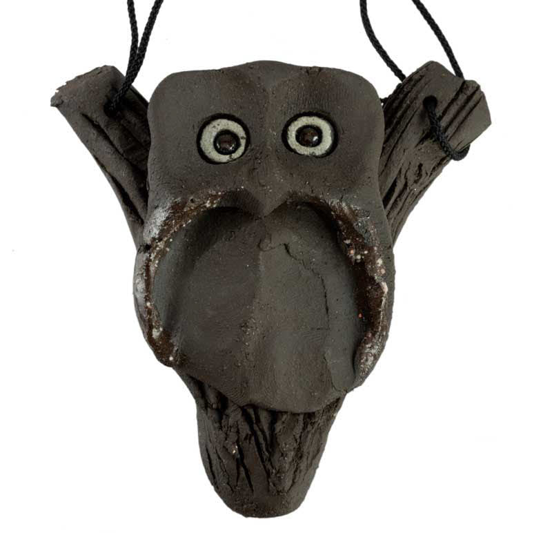 Figurine Chouette Murale En Terre Cuite – Suspension Artisanale De Pologne