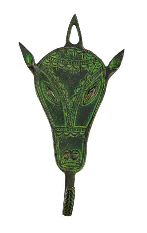 Patère Murale Cheval En Laiton – Art Bastar Dhokra Inde