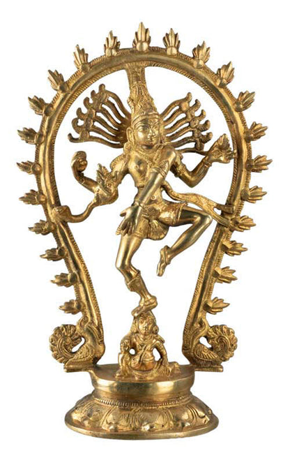 Statue Shiva Nataraja en Laiton – Danse Cosmique de Lord Shiva
