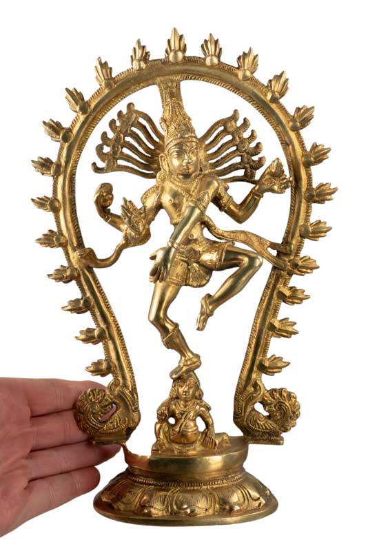 Statue Shiva Nataraja en Laiton – Danse Cosmique de Lord Shiva