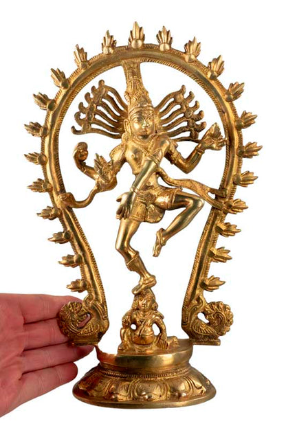 Statue Shiva Nataraja en Laiton – Danse Cosmique de Lord Shiva