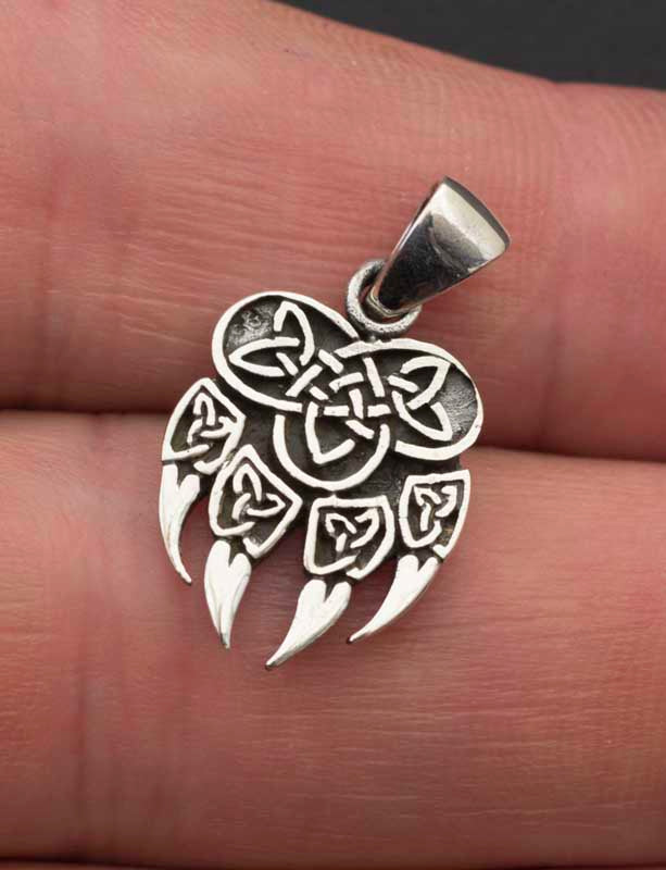 Pendentif Patte d’Ours Viking en Argent 925