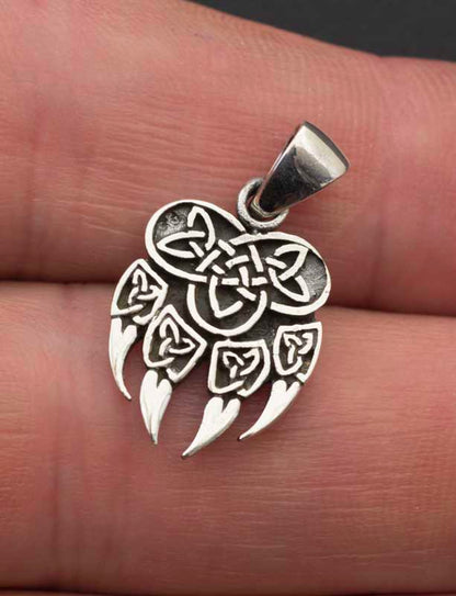 Pendentif Patte d’Ours Viking en Argent 925