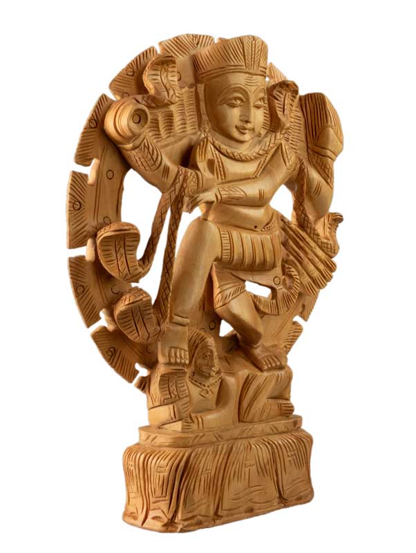 Statue Shiva Nataraja en Bois du Sud de l’Inde – Danse Cosmique