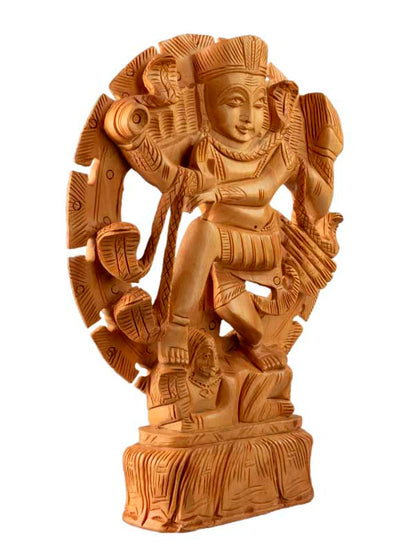 Statue Shiva Nataraja en Bois du Sud de l’Inde – Danse Cosmique