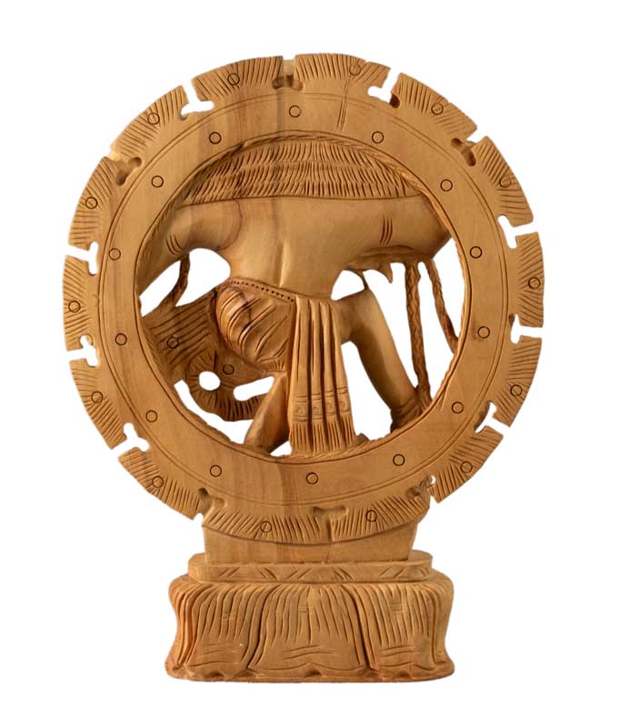 Statue Shiva Nataraja en Bois du Sud de l’Inde – Danse Cosmique