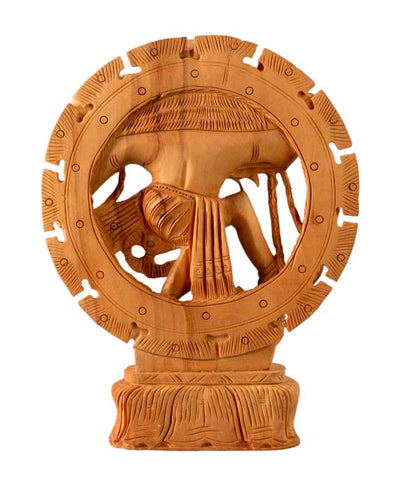 Statue Shiva Nataraja en Bois du Sud de l’Inde – Danse Cosmique