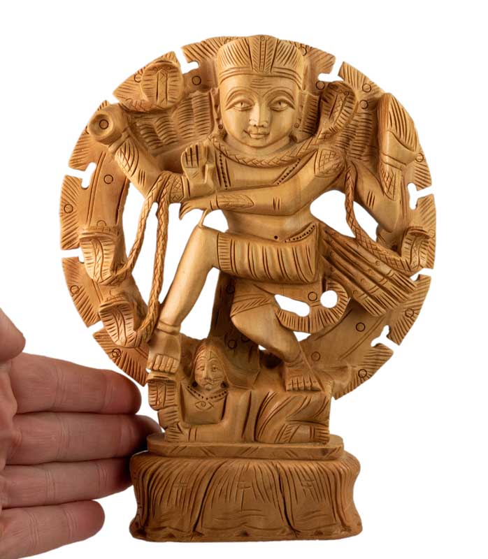 Statue Shiva Nataraja en Bois du Sud de l’Inde – Danse Cosmique
