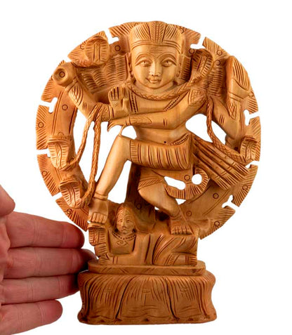 Statue Shiva Nataraja en Bois du Sud de l’Inde – Danse Cosmique