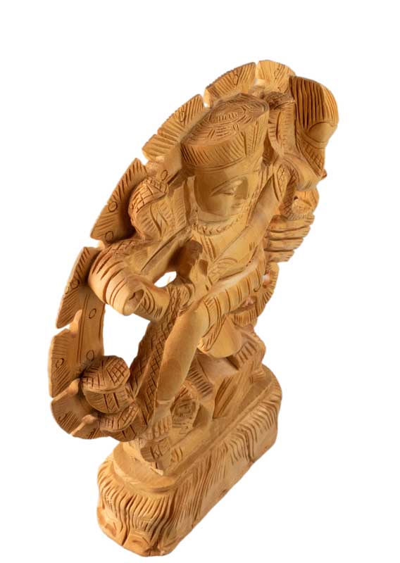 Statue Shiva Nataraja en Bois du Sud de l’Inde – Danse Cosmique
