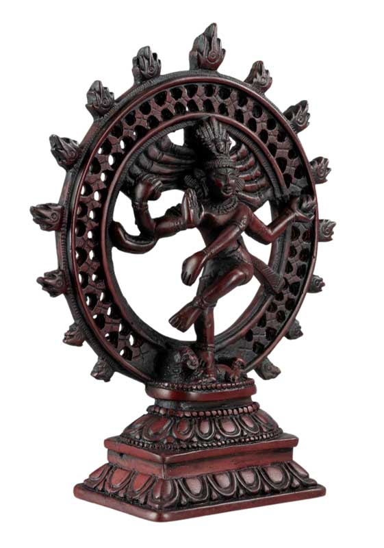 Statue Shiva Nataraja Bordeaux du Népal – Danse Cosmique en Résine