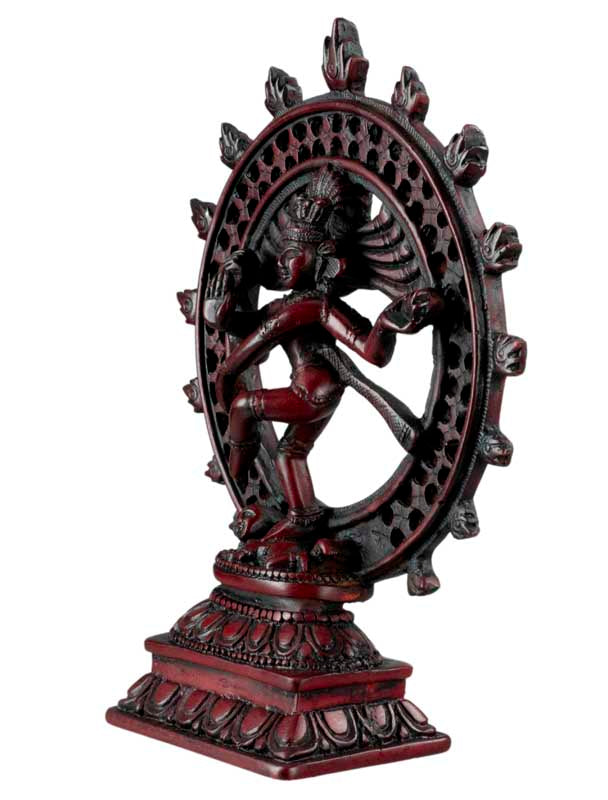 Statue Shiva Nataraja Bordeaux du Népal – Danse Cosmique en Résine