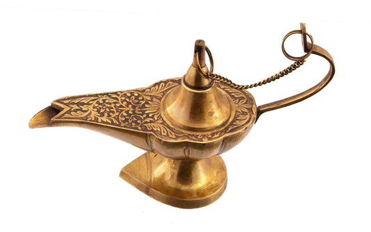 Lampe d’Aladin en Laiton 19,5 cm – 100 % Fait Main en Inde