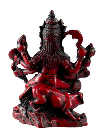 Statue Déesse Kali en Résine Rouge Bordeaux – Mahakali, Divinité Hindoue du Népal