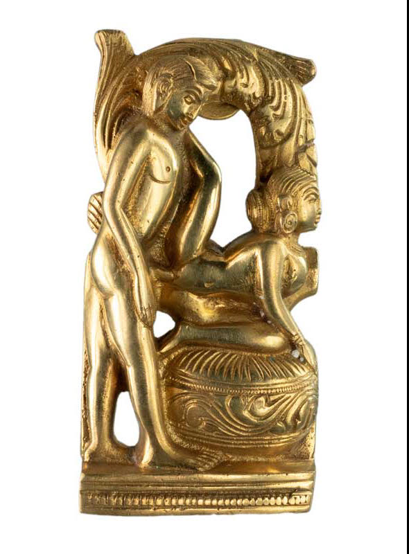 Figurine Érotique Kamasutra En Laiton – Sculpture Artisanale Du Népal