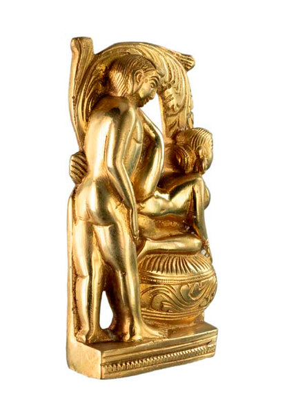 Figurine Érotique Kamasutra En Laiton – Sculpture Artisanale Du Népal