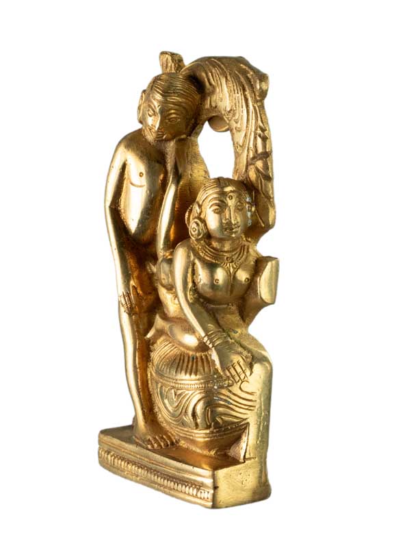 Figurine Érotique Kamasutra En Laiton – Sculpture Artisanale Du Népal
