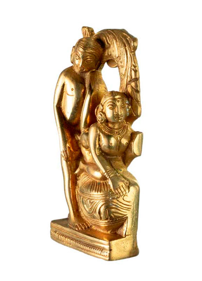 Figurine Érotique Kamasutra En Laiton – Sculpture Artisanale Du Népal