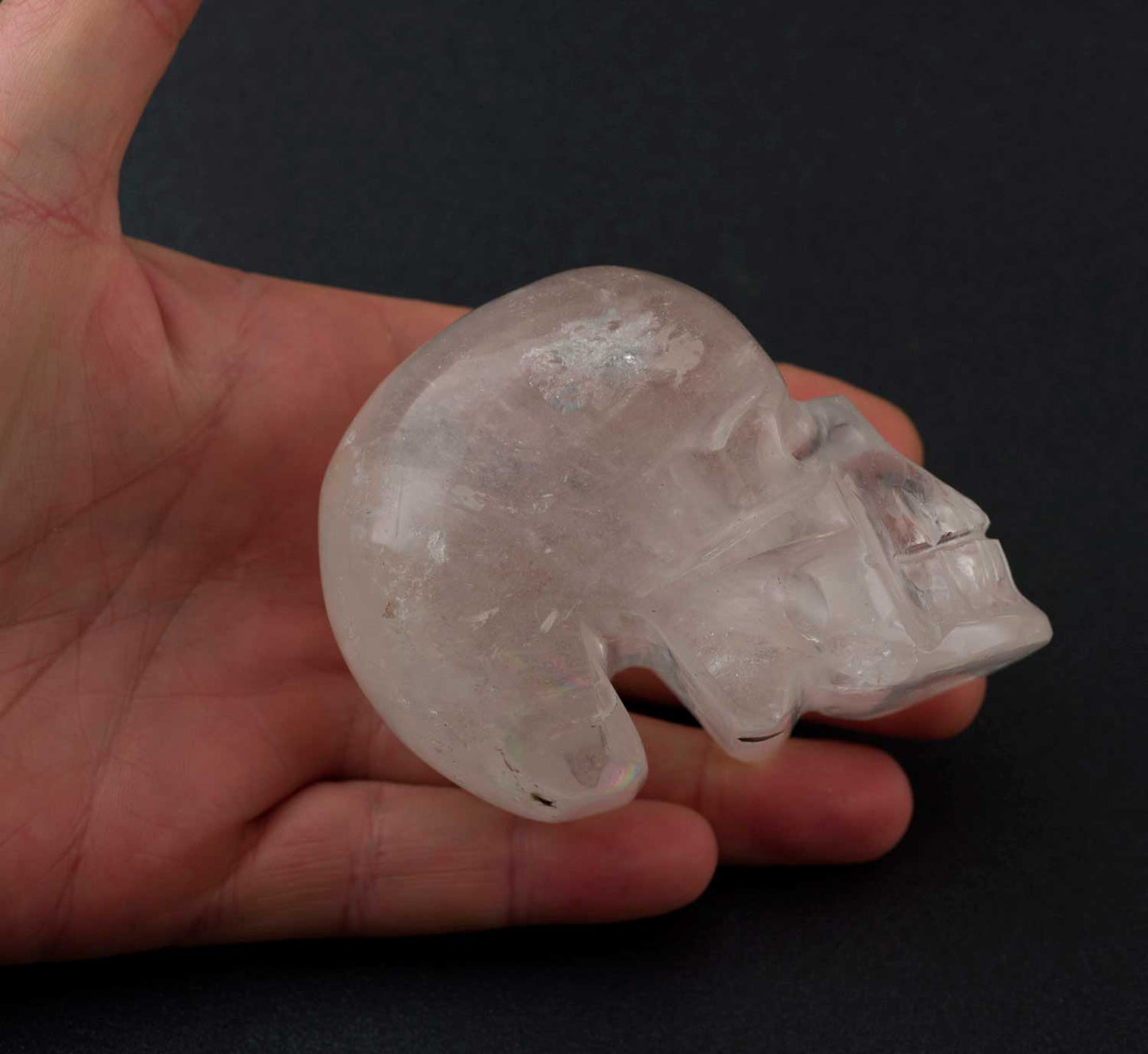Crâne De Cristal de Roche Chamane – Objet Rituel Tibétain