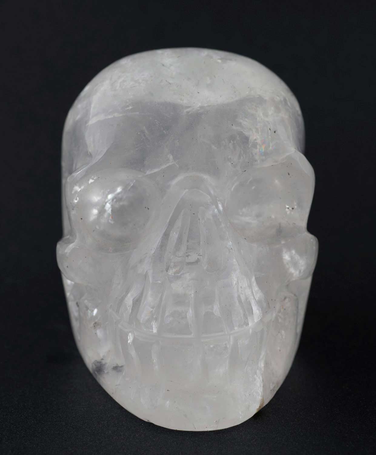 Crâne De Cristal de Roche Citipati – Objet Rituel Chamanique Tibétain
