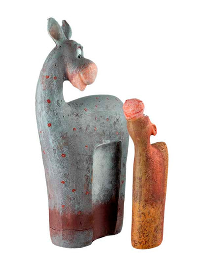 Figurines Chevaux Jument Et Poulain En Résine – Décoration Équestre